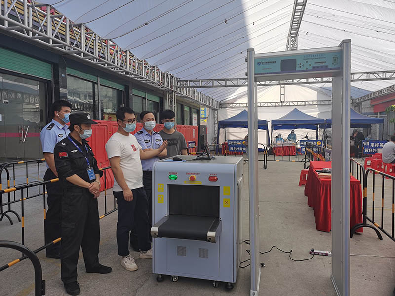 深圳一隔离点采用守门神安检机安检门等安检设备
